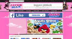 Desktop Screenshot of jatekmax.com