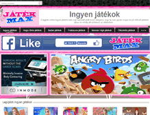 Tablet Screenshot of jatekmax.com